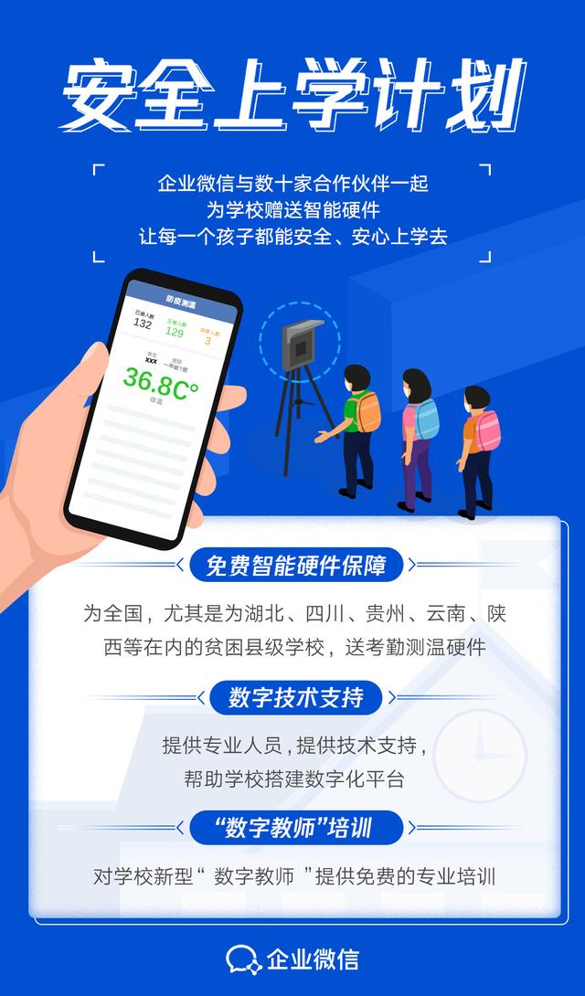 “安全上学计划”启动！企业微信携手合作伙伴为学校捐赠智能硬件！