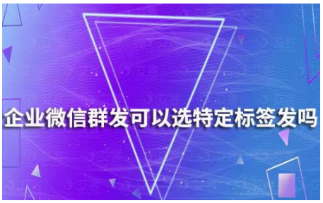 企业微信群发可以通过选择特定标签发吗？如何统一标签的客户群发消息？